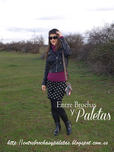 Outfit estrellas, lana y cuero – Entre brochas y paletas | Blog de belleza