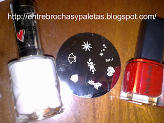 Look uñil, navidad en rojo y blanco – Entre brochas y paletas | Blog de belleza