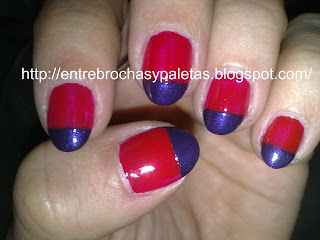 Look uñil bicolor/fotos/feliz año nuevo – Entre brochas y paletas | Blog de belleza