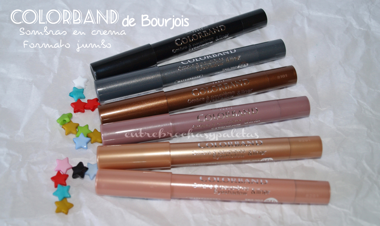 Colorband | Jumbos de Bourjois | Sombras en crema – Entre brochas y paletas | Blog de belleza