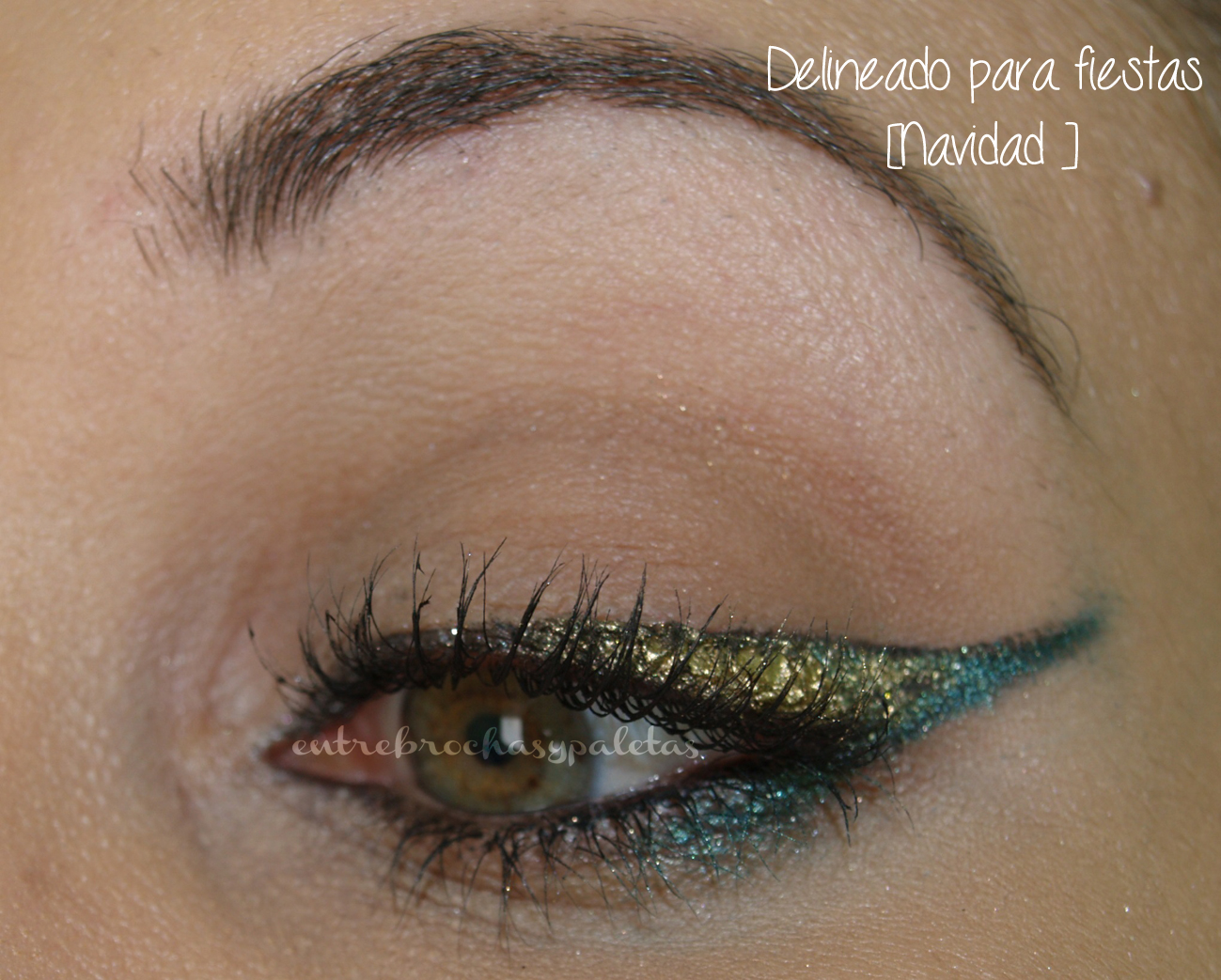 Delineado para fiesta | Maquillaje Navidad – Entre brochas y paletas | Blog de belleza