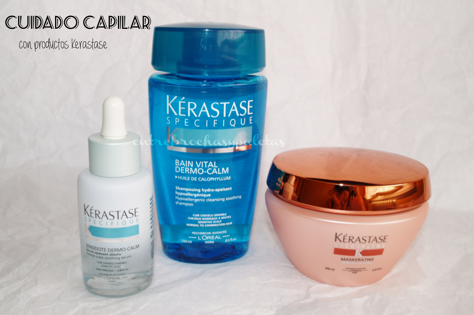 Champú dermocalm, serúm y mascarilla hidratante | Kerastase – Entre brochas y paletas | Blog de belleza