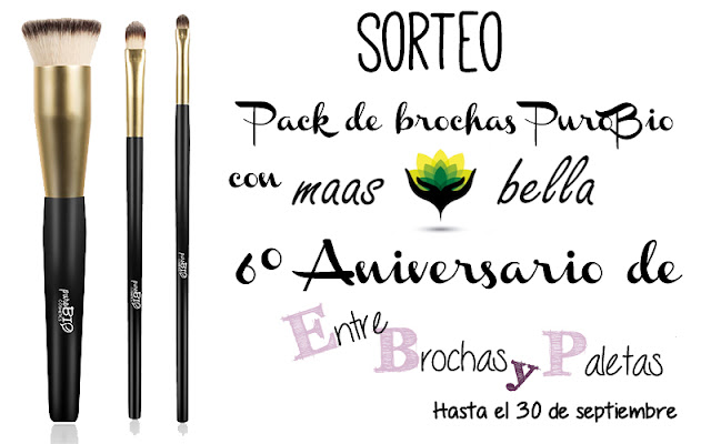 6º Aniversario | Sorteo pack brochas con Maasbella Bio *** Cerrado *** – Entre brochas y paletas | Blog de belleza