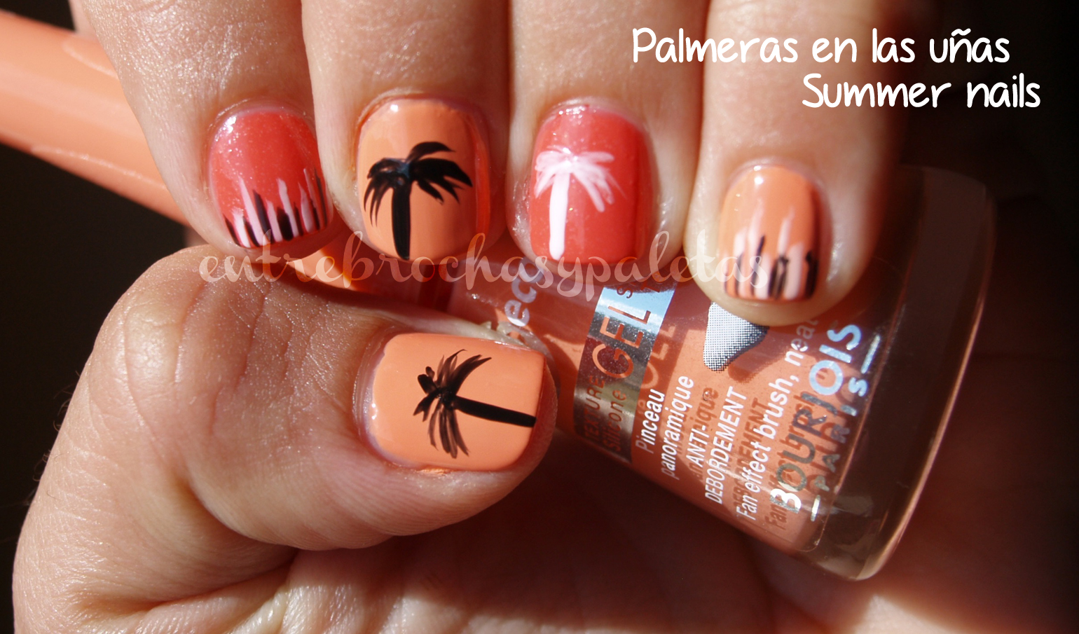 Manicura | Uñas con  palmeras – Entre brochas y paletas | Blog de belleza