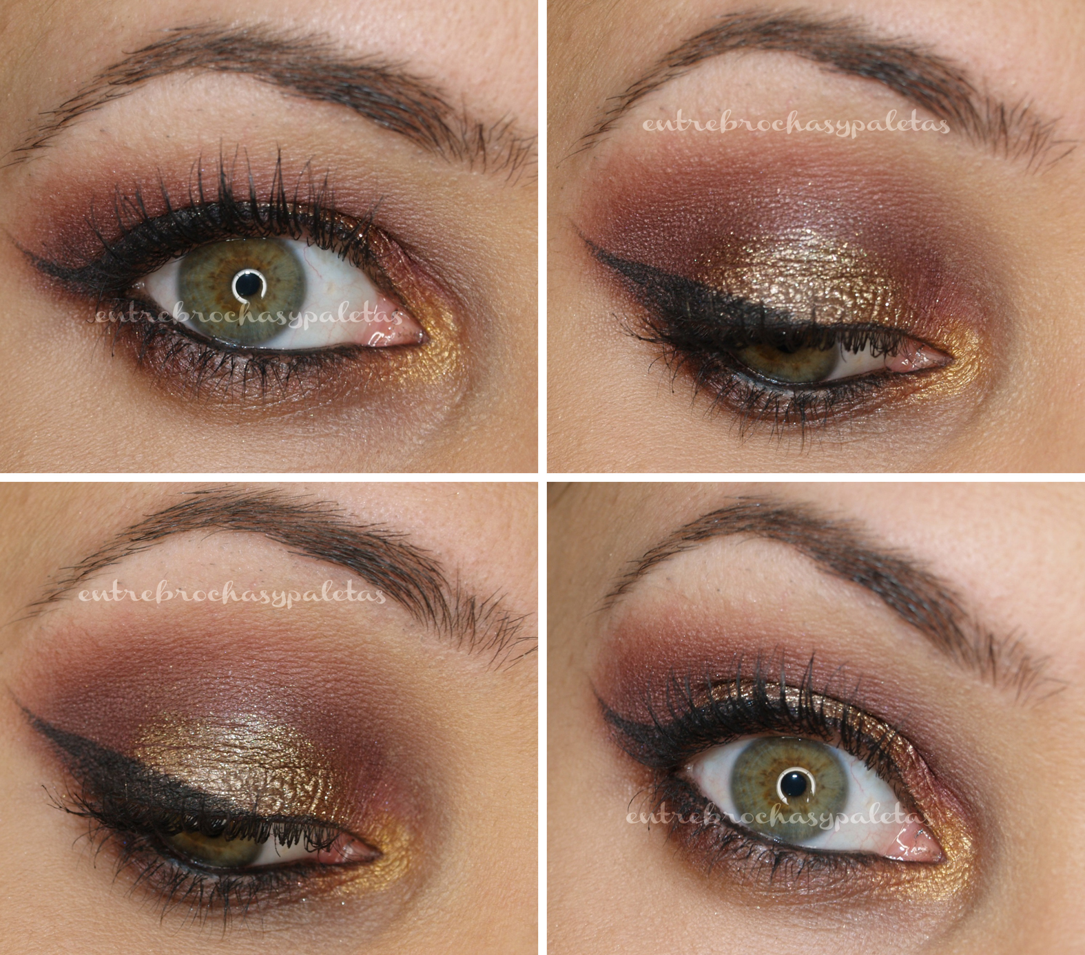 Maquillaje fiesta borgoña y dorado | Nochevieja 2014 | Outfit – Entre brochas y paletas | Blog de belleza