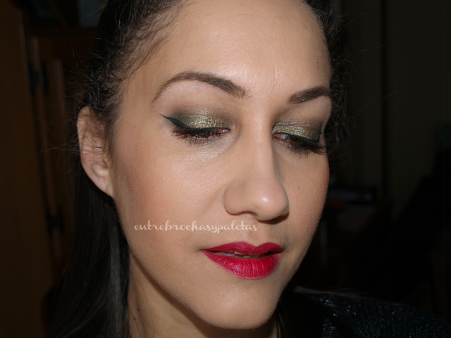 Maquillaje en tonos verdes y Rouge lip tint de Sephora – Entre brochas y paletas | Blog de belleza