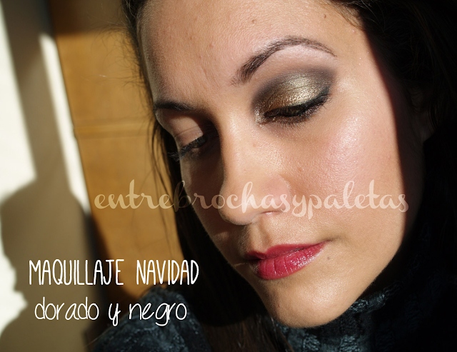 Maquillaje navidad dorado y negro – Entre brochas y paletas | Blog de belleza